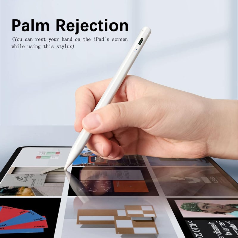 EcoPestuGo Stylus Pen for Apple iPad (2025-2018),Tilt Sensitivity Palm Rejection Fast Charge Stylus Pencil,iPad Pencil for i Pad 11th A16/10/9/8/7/6th & Pro 13/12.9/11(M5/M4) & Air 13/11(M3/M2)&Mini A17 Pro/6/5 - Image 5